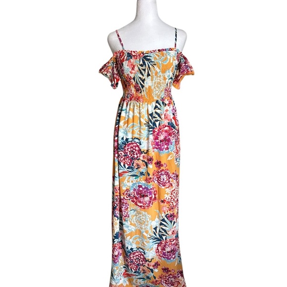 Enfocus Studio Floral Off Shoulder Strap Maxi Dress Size 10 NWT - Picture 1 of 17